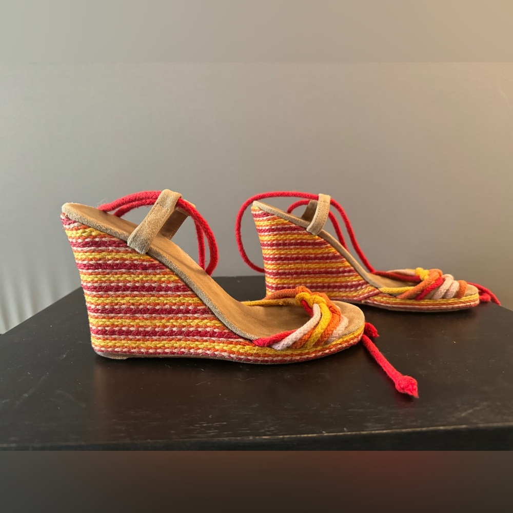 Early 2000s Marc Jacob colorful rope wedges